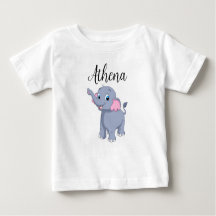 Baby Shirt met naam en olifant