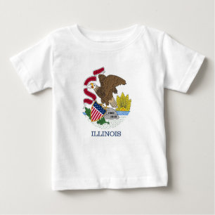 Baby Shirt met vlag van Ilinois