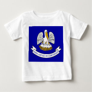 Baby shirt met vlag van Louisiana