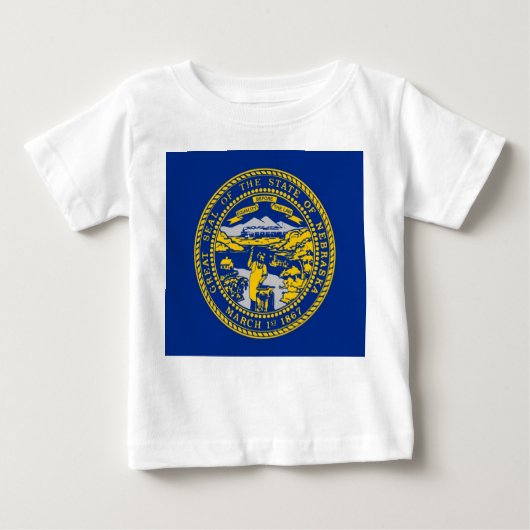 Baby Shirt met vlag van Nebraska (Voorkant)
