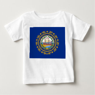 Baby Shirt met vlag van New Hampshire