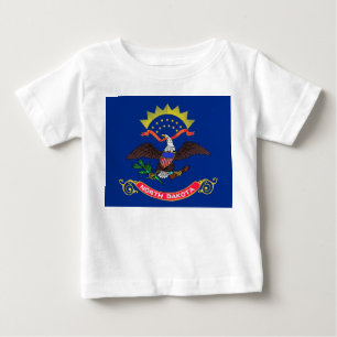 Baby shirt met vlag van North Dakota