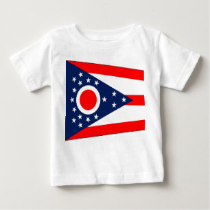 Baby Shirt met vlag van Ohio, U.S.A.