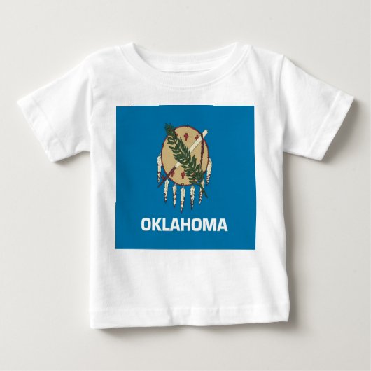 Baby Shirt met vlag van Oklahoma (Voorkant)