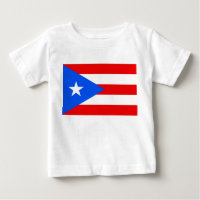 Baby Shirt met vlag van Puerto Rico, U.S.A.