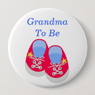 Baby Shoes Baby shower Grandma Pin Button