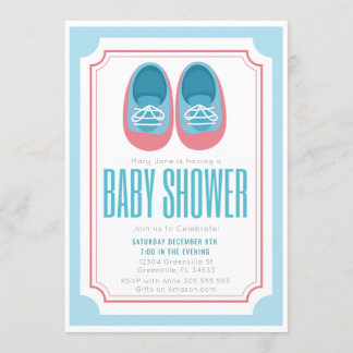 Baby Shoes Baby shower uitnodiging