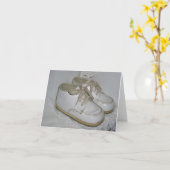 Baby Shoes Notecard Kaart (Gele Bloem)