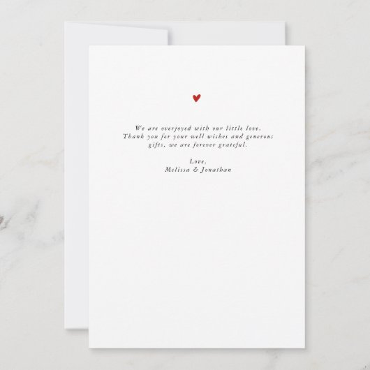 Baby shower 9 fotocollage dank u chic script (Achterkant)