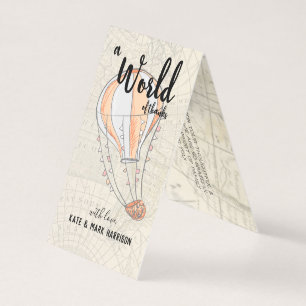 Baby shower à ballon à air chaud   Note Merci