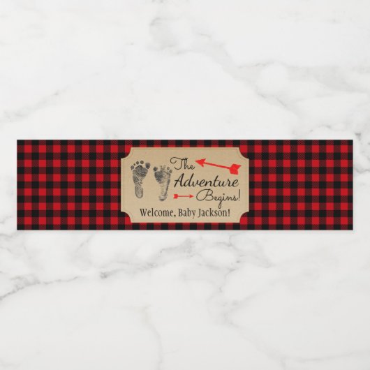 Baby shower à bûcheron Étiquettes (Étiquettes simples)