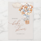 Baby shower à bulle éléphant Mini Étiquette à vin (Étiquettes simples)