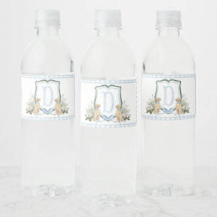 Baby shower à eau à Chien bleu Étiquettes