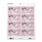 Baby shower à eau rose Satin Étiquettes (Feuille entière)