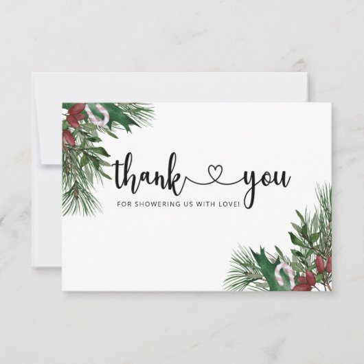 baby shower à feuillage persistant merci (Devant)