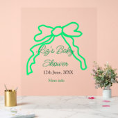 Baby shower à griffes arc vert ajouter nom date mo (Mariage)