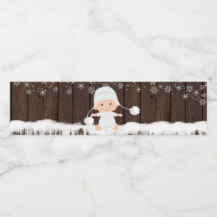 Baby shower à neige bouteille Étiquettes