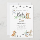 Baby shower à thème Corgi Invitation (Devant)