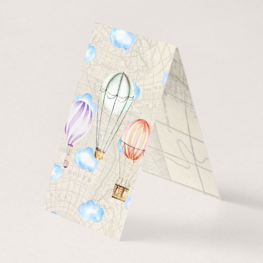 Baby shower à thème de voyage | Note Merci (Back)