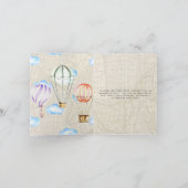 Baby shower à thème de voyage | Note Merci (Intérieur)