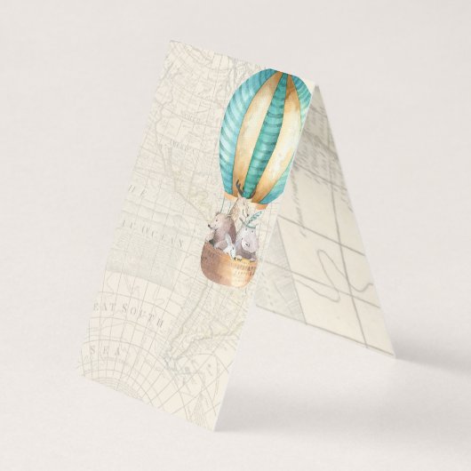 Baby shower à thème de voyage | Note Merci (Back)