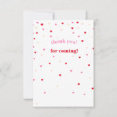 Baby shower à thème Heart Valentine Carte de remer (Devant)