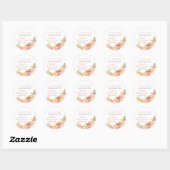 Baby shower À Thème Peach Favoriser Stickers (Feuille)