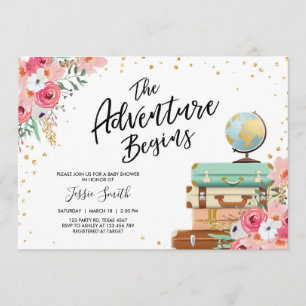 Baby shower à thème Voyage invitation Aventure com