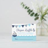 Baby shower à voile - Carte de rabat à couches (Debout devant)