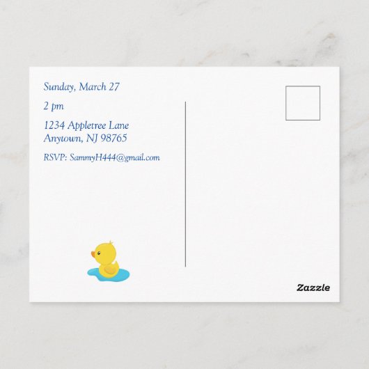 Baby shower Aangepast met Cloud Umbrellas Rainbow Briefkaart (Achterkant)