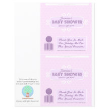 Baby shower Aangepast Snoep Wrappers Roze