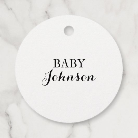 Baby shower Aangepaste blauwe Baby Bedankjes Labels (Achterkant)
