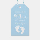 Baby shower Aangepaste blauwe Baby Cadeaulabel (Voorkant)