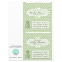 Baby shower aangepaste Snoep balkbalken groen