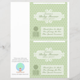 Baby shower aangepaste Snoep balkbalken groen Flyer