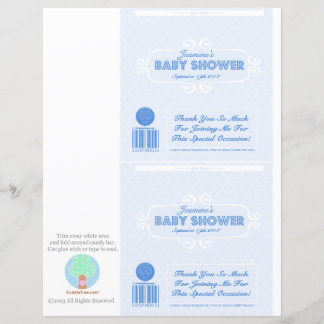 Baby shower aangepaste Snoepjes balk Blauw
