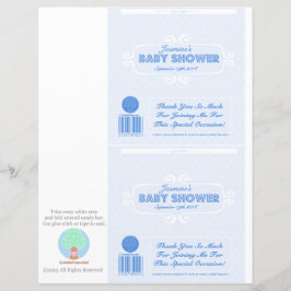 Baby shower aangepaste Snoepjes balk Blauw