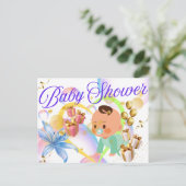 Baby shower aankondigingskaart (Staand voorkant)
