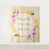 Baby Shower aanstaande moeder bijen honingraat Wandkleed (Voorkant)