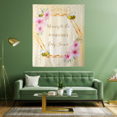 Baby Shower aanstaande moeder bijen honingraat Wandkleed