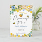 Baby shower Abeille Invitation Florale Maman À Êtr (Debout devant)