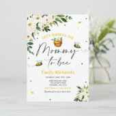Baby shower Abeille Invitation Maman Jaune À Être (Debout devant)