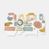 Baby shower abstracte Waterverf Dierverf Bedankdoosjes (Uitgevouwen)