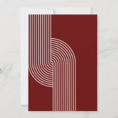 Baby shower Abstrait rétro | Invitation (Dos)