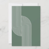 Baby shower Abstrait rétro | Invitation (Dos)