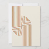 Baby shower Abstrait rétro | Invitation (Dos)