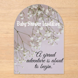 Baby shower acryl uitnodigingen