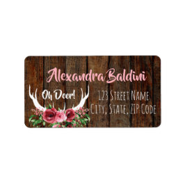 Baby shower Adresetiketten Oh Herten Etiket