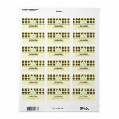 Baby shower Adreslabel - Polka Dot & Green Etiket (Full Sheet)