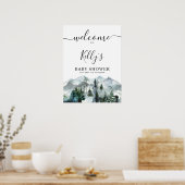 Baby shower Adventure Wilderness Affiche de bienve (Cuisine)